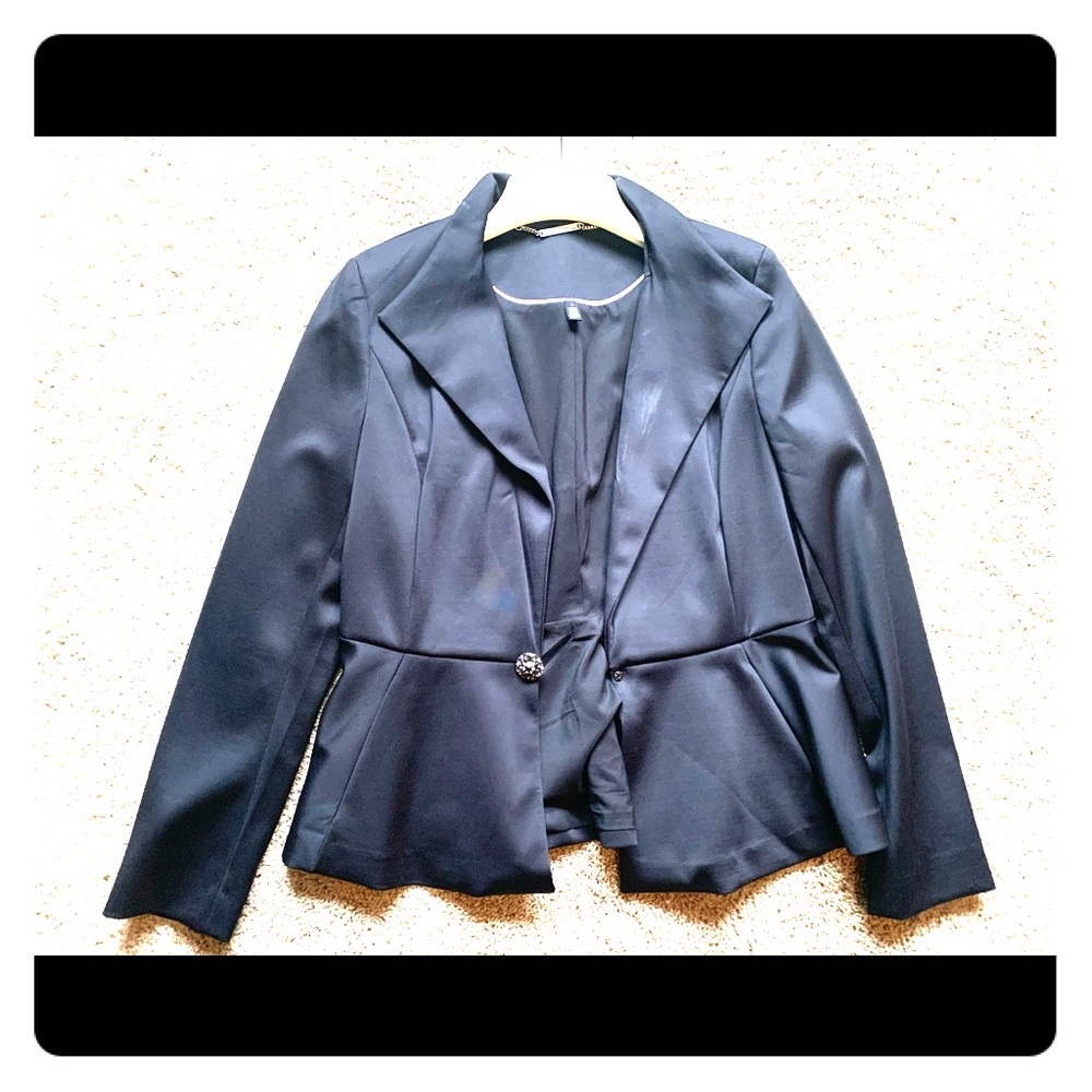 Satin Black Blazer